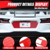 carpart2021 Red Alloy Rear License Plate Filler Frame Trim Cover