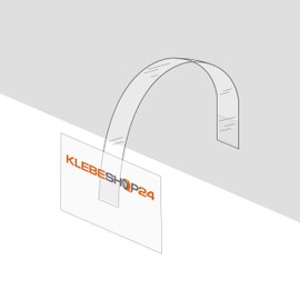 Shelf Wobbler Rectangular | Removable | Transparent | 15 mm x 150 mm | Choice of Quantity | Shelf Wobbler e.g. for Sales Signs, Signs or Decorations / Pack of 20