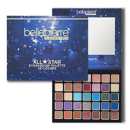 bellapierre All-Stars Paleta de maquillaje de sombras de ojos  35 tonos de color en una gama de acabados mate, satinado, brillante y laminado  No...  