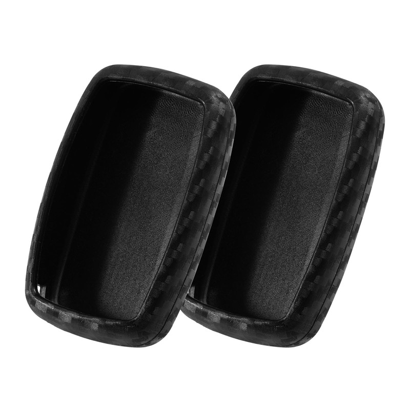 WORCAS 2 Pcs Key Fob Case Carbon Fiber Pattern Silicone