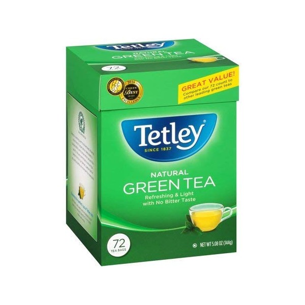 TETLEY TEA GREEN, 72 BG