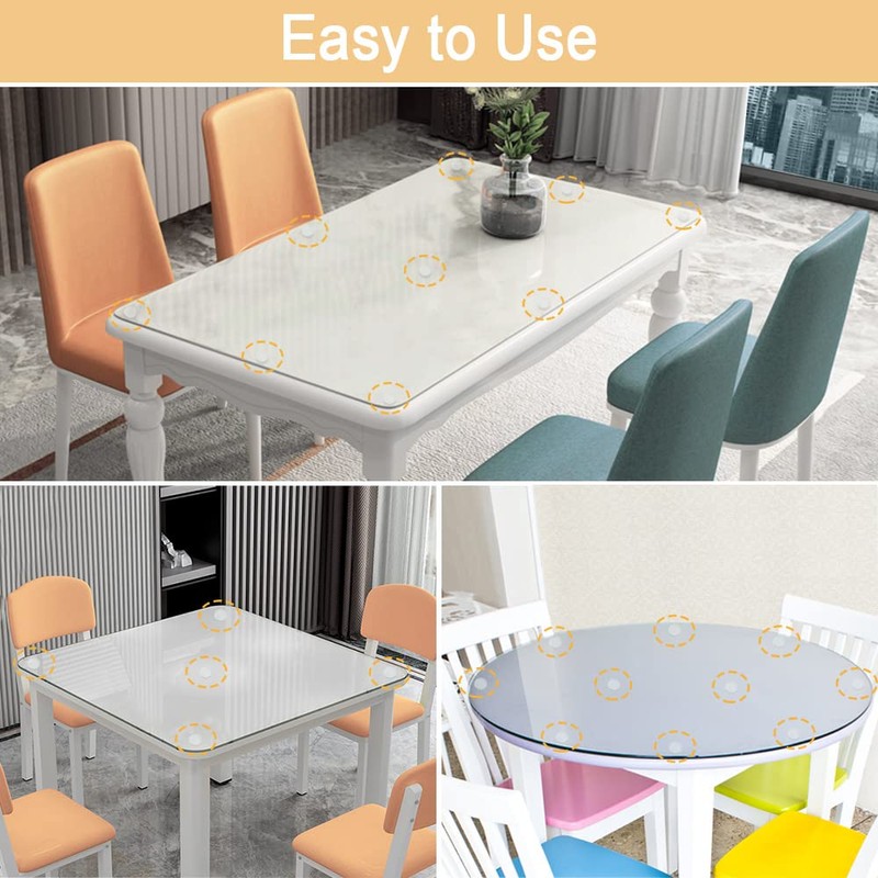 Premium Self Adhesive Clear Soft Glass Table Top Bumper, Anti