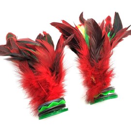 BOBOZHONG Kick Shuttlecock,2pcs Colorful Chinese Jianzi Feather Kicking Shuttlecocks,For Foot Exercise Sports Game