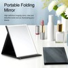 Portable Folding Travel Mirror, Adjustable Ultrathin Rectangular Mirror for Camping,