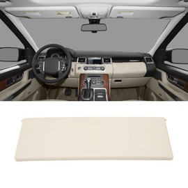 Car Sun Visor Mirror Cover, Heat Resistant Sun Shade Mirror Shell Vanity Mirror Frame Replacement for RANGE ROVER SPORT 2010‑2013 (Beige)