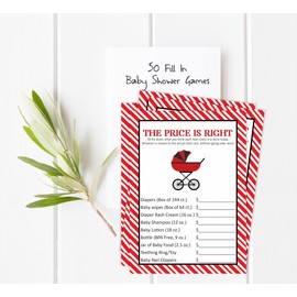 Inkdotpot The Price Is Right Baby Shower Game - Girl Baby Shower Fun Party Game Collection, Activities, Decorations, Ladybug Theme Party Supplies - Pack Of 50