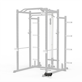 Iron Crush i200 Power Rack – Multi-Function Squat Rack with Solid Safety Bars and J-Hooks – Optional LAT Pulldown, Landmine Attachments - Home Gym Power Cage Bench Rack (Landmine Only)