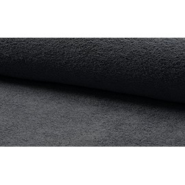 Double Sided Cotton Terry Towelling Fabric Material - DK Grey, 1Mtr 150cmx100cm