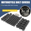 Motorcycle Bolt Covers Flat Toppers Head Bolt Caps Kit Fit