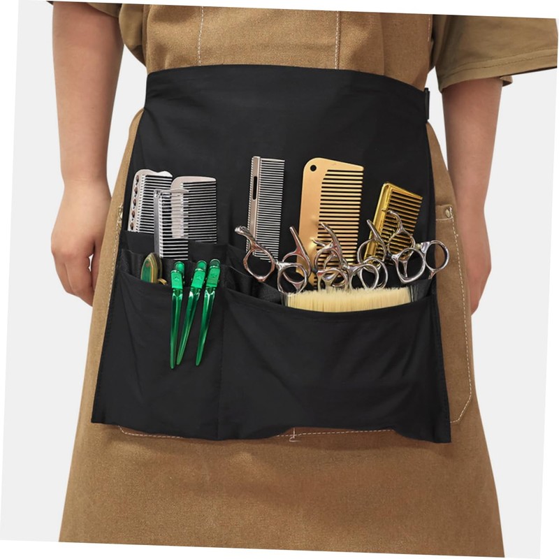 SAFIGLE Classic Black Hairdressing Apron with Adjustable Straps Essential Tool