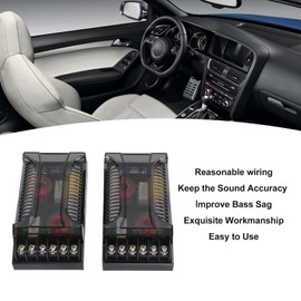 Srum 2 Way Car Audio Crossover, 2pcs Speaker Frequency Divider Car Audio Passive Crossover Up to 300 Watts, Overcurrent Protection Heat Dissipation Universal Speaker Frequency Divider