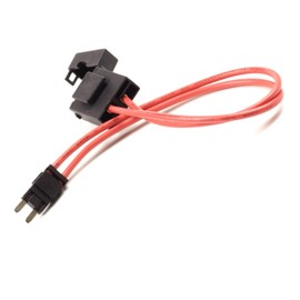 RKURCK 32V 16AWG Car Fuse Holder Connector 20Amp,Tap and Test Automotive Circuits Red Wire Cable, Fit for Small ATM Fusebox Panels with 2Pcs 20A Fuses