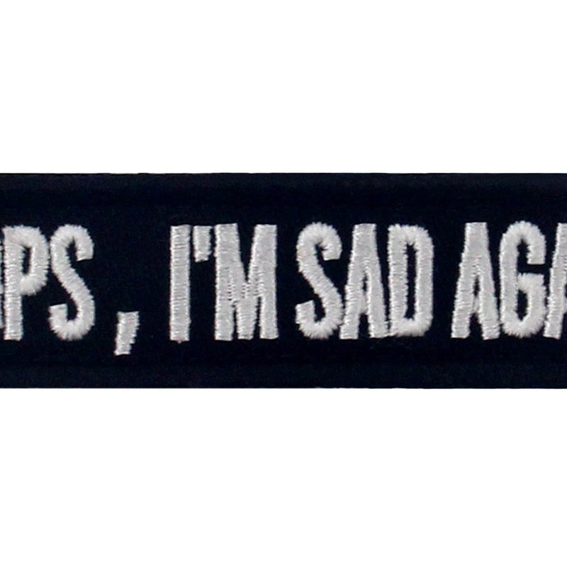 Oops, Sad Embroidered Velcro Patch