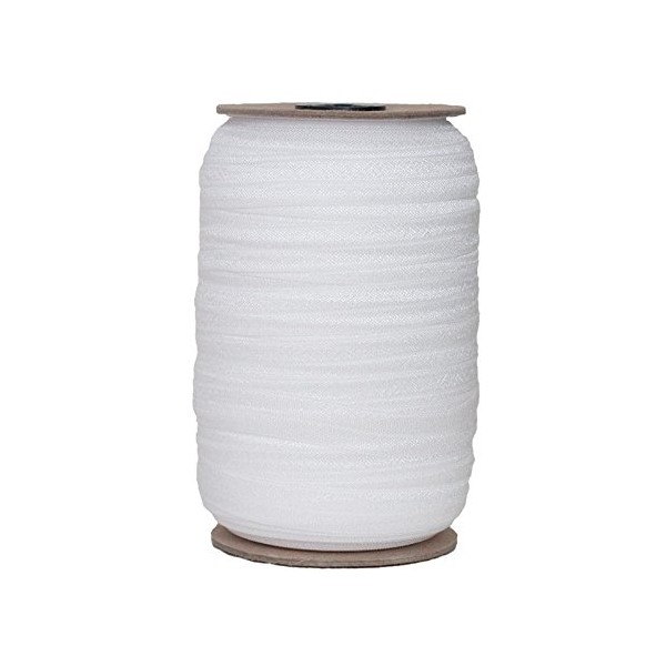 100 Yards of White 5/8" FOE Fold Over Elastic -