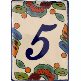 TalaMex Mexican Talavera Hacienda Tile Address House Number Five