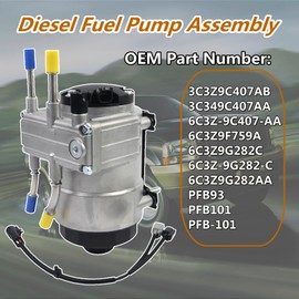 Weonefit PFB101 Power-stroke Diesel Fuel Pump Assembly Replacement for Ford F250 F350 F450 F550 Super Duty 2003-2007 Excursion 2003-2005 6.0L V8, OE# 6C3Z-9G282-C 6C3Z9F759A PFB-101
