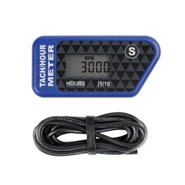 Runleader Digital LCD Hour Tachometer, Hours and RPM Display, Waterproof for Gas Engine, Powered Lawnmower, Generator, Compressor, Motorcycle, Chainsaw, Outboard Motor Boat
