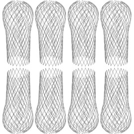 8Pcs Gutter Downspout Guards -Bestgle 3.5 Inch Adjustable Aluminium Filter Strainer Drain Net Cover, Expandable Gutter Strainer for Preventing Blockage Leaves Debris