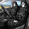 Poceacles Dog Paws Pattern Universal Fit Car Seat Cover for