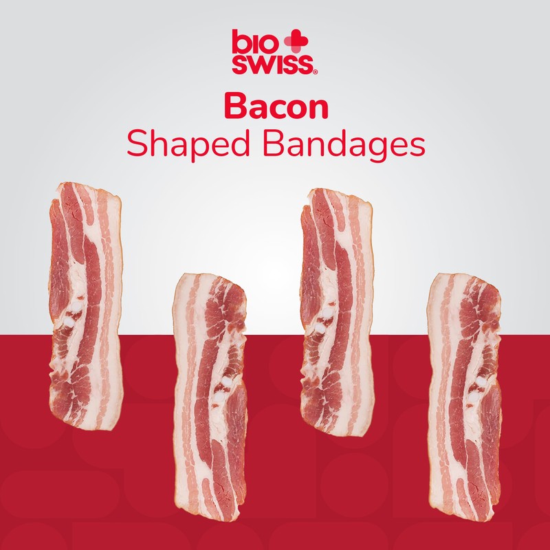 BioSwiss Bandages, Bacon Shaped Self Adhesive Bandage Set, Latex Free,