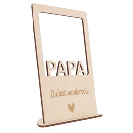 Spruchreif Wooden Picture Frame Natural Picture Frame with Engraving Gift Dad Gift for Dad Father's Day Best Dad Gift for Dad Gift for Parents