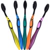 Advanced Oral Care Charcoal Toothbrush 5 Pack Soft Bamboo Bristle