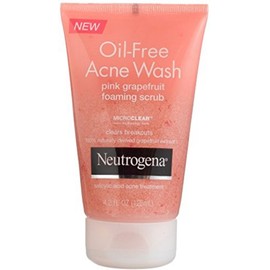Neutrogena Oil-Free Acne Wash Foaming Scrub, Pink Grapefruit 4.2 oz (7 Pack)