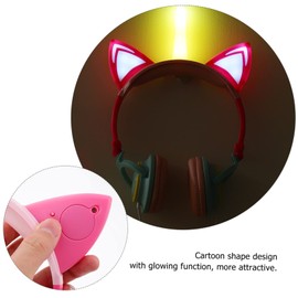 SHOWERORO 1Pc Unicorn Ear Headphones Creative Design for Quality Material Compatible with Smartphones Tablets Cute Glowing Earphone