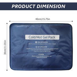 Hot & Cold Gel Packs, Larger 11.8”x15.75” for Injuries – Pain Relief for Shoulders, HIPS, Knees, Back, Muscle Strains, Migraines, Surgery & Postpartum Recovery, Leak-Proof Durable Design, Blue