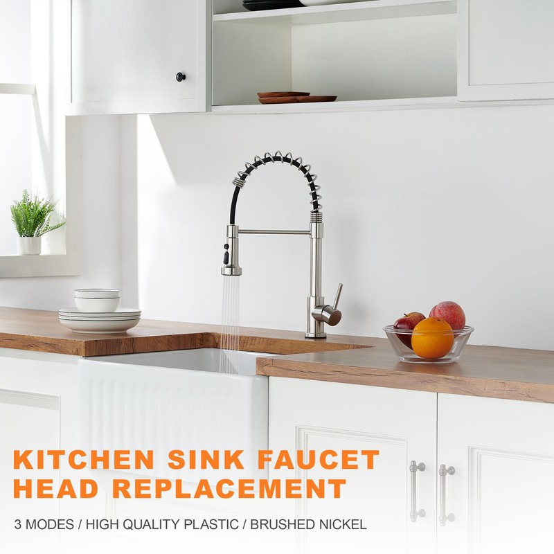 TIORIY with 15 Adapters Pull Down Kitchen Sink Faucet Head