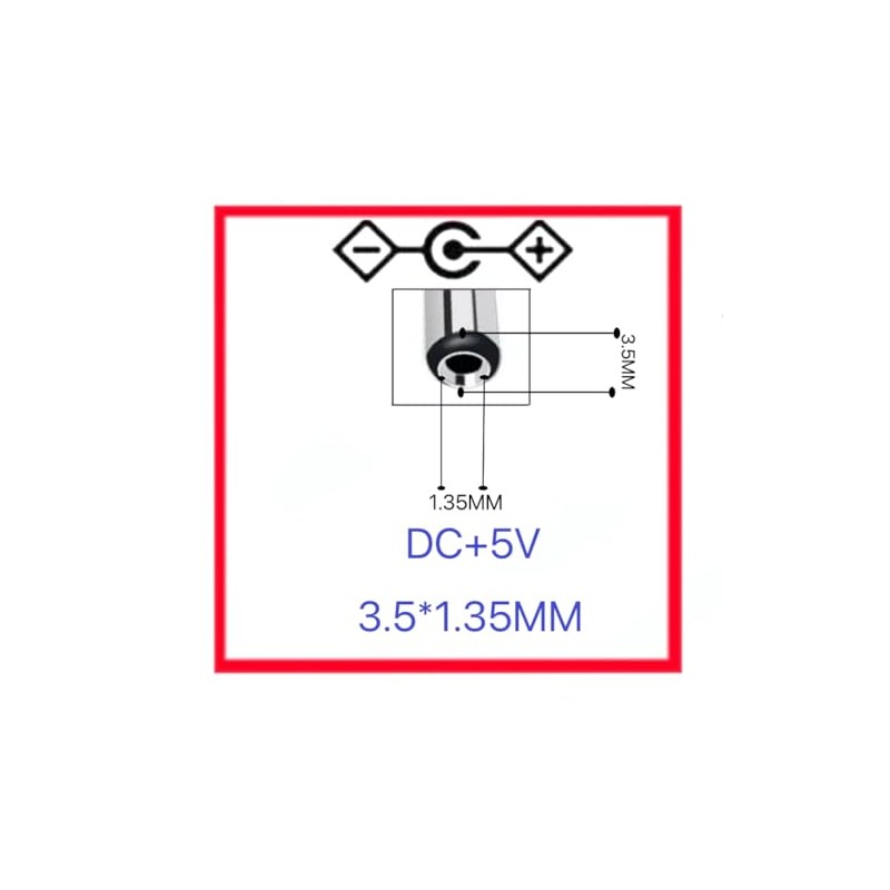 Cpneteion 5FT USB to DC Power Cable, 3.5 x 1.35mm