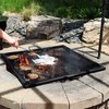 Sunnydaze X-Marks Fire Pit Cooking Grate - Outdoor Square Black