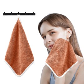 ZY Household Toalla para Lavar la Cara :35×35cm pequeña Toalla Cuadrada, más Absorbente Que el algodón, no Pierde el Pelo, Ideal Tanto para Uso en casa como Fuera de casa (Rosa)