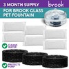 BROOK Glass Pet Fountain Filter Replacement Set – 3 Filter