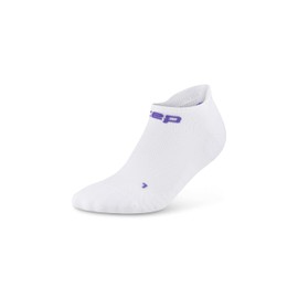 CEP Core Run Ultralight No Show Socks, White, Unisex, XL