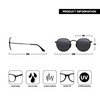 OPULIZE Sol Sun Spacer Glasses Retro Round Matt Gold Men