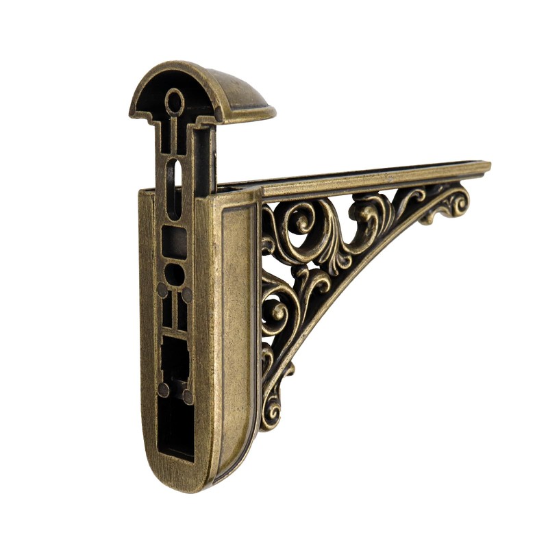 Chinflly Adjustable Glass Floating Shelf Brackets,2 PCS Antique Glass Shelf