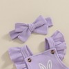 LYSINK Newborn Baby Girl Easter Bunny Outfits 2pcs Fly Sleeve
