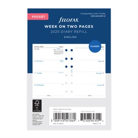 Pocket Week on two pages English 2025