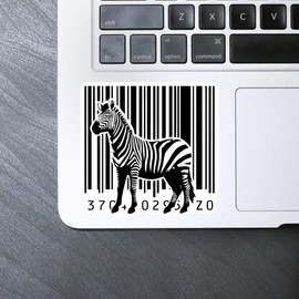 Medium 100mm 'Barcode Zebra Stripes' Permanent Sticker Decal for Cars/Windows/Bins/Walls etc (DW00120421)