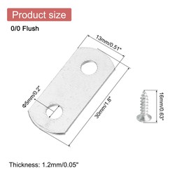 QUARKZMAN 30 Stück 0/0 Flush Leinwand Clips, Bilderrahmen Spiegel Clips Z Form Leinwand Gemälde Montage Clips mit 2 Montagelöchern mit Schrauben, Silber