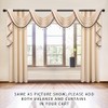 ELKCA Beige Chenille Waterfall Valance for Living Room,4 Hollow Swag