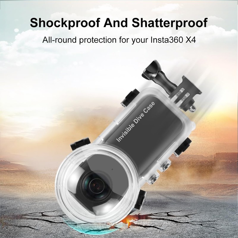 MotuTech Waterproof Case for Insta360 X4 Action Camera 50 m