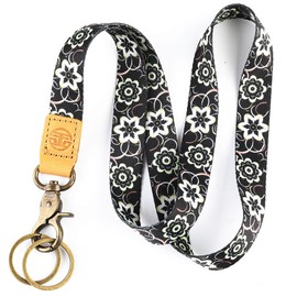 glodentai Lanyard for Keys, Cool Neck Strap Key Chain Holder, Long Lanyard for ID Badges Wallet (floral)