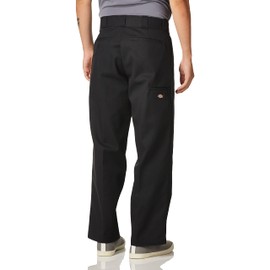 Dickies mens Dickies Men's Loose Fit Double Knee Twill work utility pants, Black, 34W x 34L US