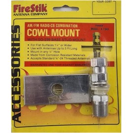 Firestik K-154A Cowl Mount K-4A antenna stud 3/8x24 Flat/Roof antenna mount New