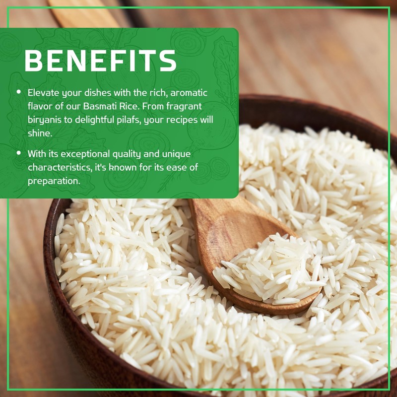 Organic Basmati Rice 10 LB Bag - Pure, Long, Premium