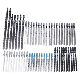 Pyhodi 57 Piece Contractor Jigsaw Blades Set, Assorted T Shank Jig Saw Model for Wood Plastic and Metal Cutting Woodworking, Replacement HCS HSS SK5