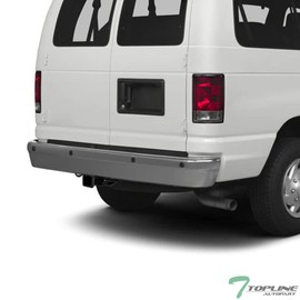 Class 4 IV Black 2" Receiver Tube Rear Bumper Trailer Tow Hitch Towing Mount Compatible with 03-14 Ford E150 E250 / 00-02 Econoline / 00-14 E350 Superduty