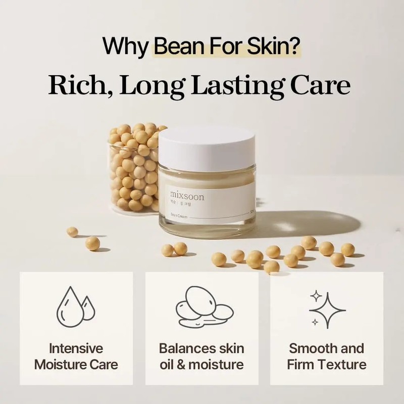 Bean Cream Mixsoon 50ml Crema Hidratación Intensa